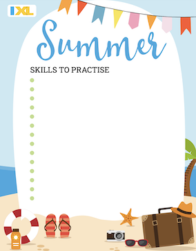 IXL Summer Skill List Version Maths PDF