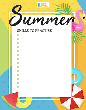 IXL Summer Skill List Version Maths PDF