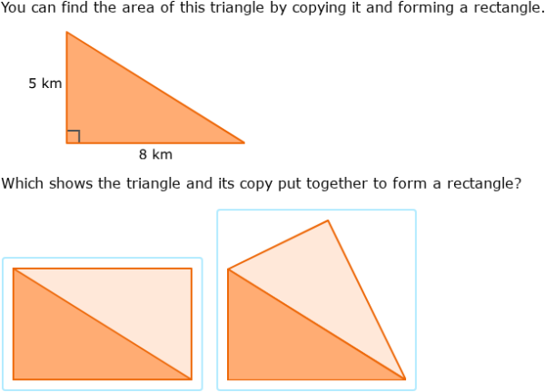 IXL - Understanding area of a triangle (Year 7 maths practice)