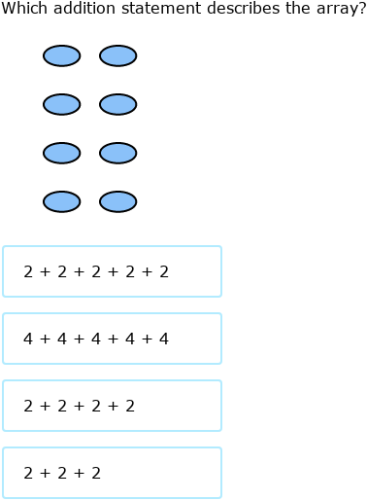 IXL - Identify repeated addition for arrays - sums to 25 (Year 2 maths ...