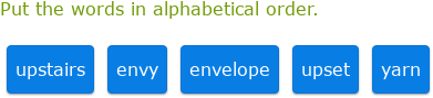 IXL - Order alphabetically: challenge (Year 5 English practice)