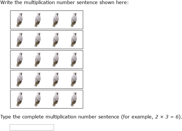 IXL - Multiplication sentences (Year 2 maths practice)