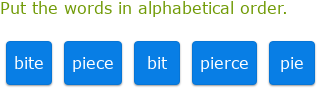 IXL - Alphabetical order (Year 7 English practice)