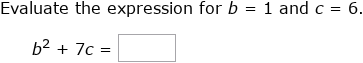 IXL - Evaluate multi-variable expressions (Year 7 maths practice)
