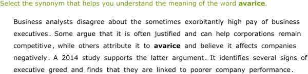 IXL Determine The Meaning Of Words Using Synonyms In Context Year 10 English Practice 