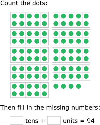 IXL - Counting tens and ones - up to 99 (Year 1 maths practice)