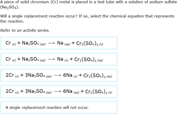 IXL - Single replacement reactions (Year 9 science practice)