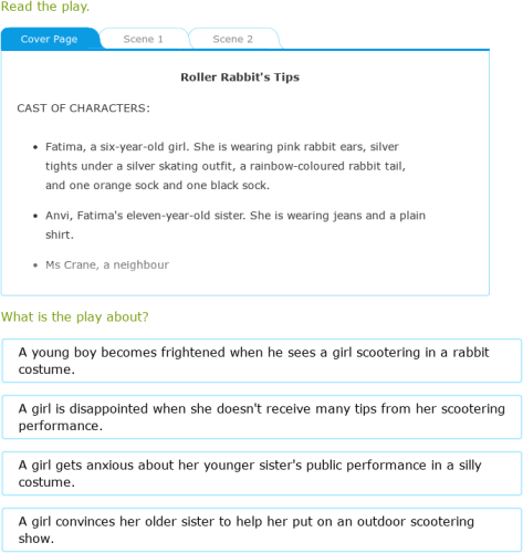 IXL Read Drama Year 5 English Practice 
