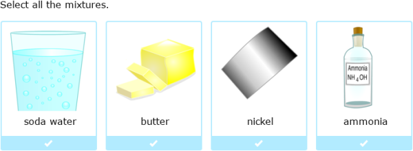 IXL - Identify mixtures (Year 7 science practice)