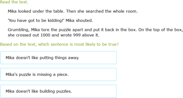 IXL - Draw inferences from a text (Year 5 English practice)