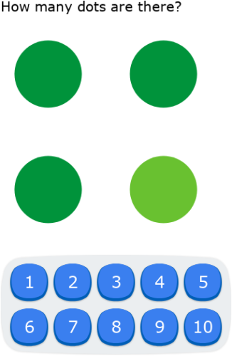IXL - Count dots - up to 10 (Foundation maths practice)