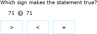 IXL - Compare numbers up to 100 using symbols (Year 1 maths practice)